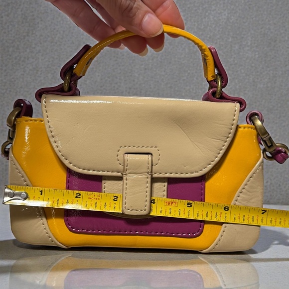 Hobo International Color Block Patent Leather Mini Bessie Crossbody Bag - Picture 9 of 10